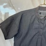 FIGS Scrub Top Gray Graphite Dahra Henley Blouse Size XXS Short Sleeve Photo 4