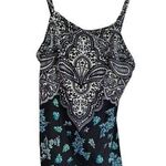Beach House Size 6 Swim Top Paisley and Floral Blue Photo 0