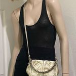 B Makowsky B. MAKOWSKY Metallic Gold Leather Small Chain Crossbody Bag EUC Photo 1