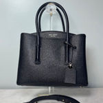 Kate Spade  Black Leather Margaux Satchel Tote with Crossbody Strap Photo 0