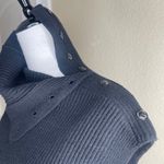 Le Cormang Women's Black Ribbed Knit Cap Sleeve Sweater Dress Medium/Large Photo 3