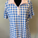 kim rogers Blue and Pink Checkered Women's Top Kim Roger’s large Photo 0