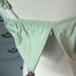 Ruffled Cotton Crop Top Pastel Green Photo 4