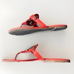 Tory Burch  Miller Sandals Tory Red Gold Plated‎ Logo Size 7  Resort Beach Photo 9