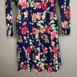 Rampage Vintage  Dress Oversized Collar Pleats Navy Blue Mini Size 3 Juniors Photo 5