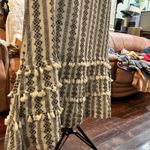 Moon River Bohemian Tassel Dress Sleeveless White Blue Patterned Casual Mini‎ Photo 2