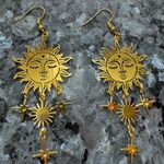 2/$29 or 3/$39 NWOT Gold Sun and Star Dangle Earrings Photo 1