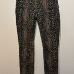 Seven7 Brown Snakeprint Skinny Stretch Jeans Size 4 Photo 1