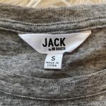 Jack by BB Dakota Grey and White Striped Ruffle Sleeve Crop Tee Photo 2