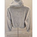 Almost Famous L Fuzzy Cropped Hood Jacket L Y2K Rhinestone Bling Sherpa Zip-Up Photo 7