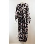 Madewell  Winter Orchid Tie-Sleeve Wide Leg Jumpsuit Brigette True Black XXL Photo 3