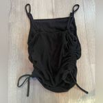 Aerie  Ribbed Tie-Side Cropped Tank Top Black Size Small Photo 3