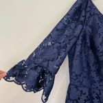 JS Collections NWT  Peplum Gown Curve Navy Lace Plus Size Gown Size 16W Photo 4