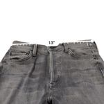 Mother The Tomcat Roller Wide Flared Leg Raw Hem Jeans in Digging Up Dirt Sz 26 Gray Photo 12
