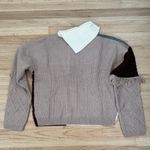 Hem & Thread NWT Colorblock Fringe Turtleneck Sweater, Medium Photo 8