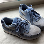 Reebok  Classic Harman Run Shoes Womens Size 8M Blue Suede Sneakers‎ Retro Photo 0