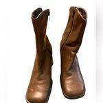 Mango Texas Olive Green Leather Western Chelsea Boots Women’s Size 9 in GUC Photo 8