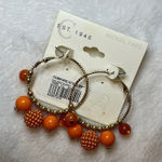 Cato  est‎ 1946 Orange and Gold Dangle Earrings Photo 0