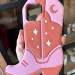 Amazon iPhone 14 Pro Max Phone Case 3D Cowboy boots Orange Pink Cowgirl Boot western Photo 1