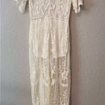 Giddy Up Glamour  Floral Lace Deep V Plunging Neck Size MEDIUM Romper #224 Photo 9