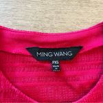 Ming Wang  Hot Pink Black Textured Striped Acrylic Cardigan Sweater Size PXS Photo 3