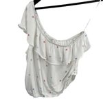 Hippie Rose  Embroidered Hearts One Shoulder Blouse Size Medium New Photo 1