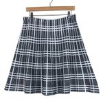 Vila Milano Mini Skirt Womens L Black White Plaid A-Line Preppy School Girl Y2K Photo 0