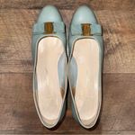 Salvatore Ferragamo Vintage Light Blue Heels with Bow Made in Italy Photo 2