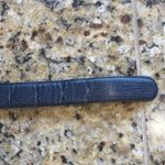 Liz Claiborne  Blue Lizard Embossed Genuine Leather Belt #2654 Womens Small VTG Photo 4