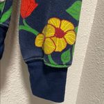 Roberto Lugo Blue Hoodie with Floral Design Photo 7