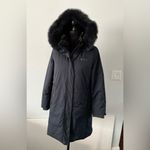 Beautiful EXTRA WARM Real FUR trim coat 🔥🔥 Black Photo 2