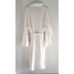 Pottery Barn  Womens Size XL Plush Long Bath Robe Ivory Belted Pockets‎ Luxury Photo 1