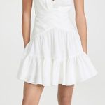 Zimmermann  Womens Beachy Postcard V Neck Mini Dress Ivory Linen Blend Size 10 Photo 0