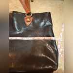 Valentina Black and Brown Shoulder Bag with Leather Handles Photo 14