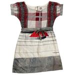 Launch by Susan Young abstract sailboat novelty 100% silk dress size XS Red Photo 0