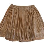 Pinko Blush Pink Metallic Shimmer Pleated Mini Skirt Women’s Size 8 Photo 5