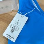 Halara Solid U Neck Bikini Top Swimsuit Sporty Blue NWT XL Photo 3
