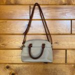 Cream & Brown Faux Leather Women's Handbag Photo 1