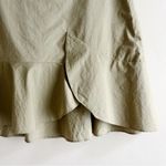 Madewell  Ruffle-Wrap Mini Skirt in Expat Olive Green 100% Cotton,‎ Size 4 Photo 4