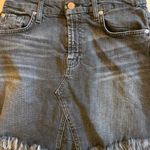 7 For All Mankind Black Distressed Jean Skirt Photo 3
