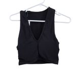 Klassy Network  Deep V Neck Black Crop Top Brami Tank Built in Bra Size Small Photo 3