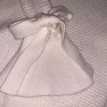 Ann Taylor Cream Ruffle Bell Sleeve Bow Cuff Waffle Knit Crew Neck Sweater Small Photo 6