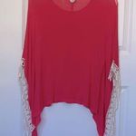 Entro  Pink Jersey Knit Poncho Small Photo 0
