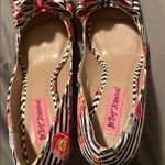 Betsey Johnson Betsy Johnson Bret Floral and Striped 4” Stiletto Heels size 6 Photo 6
