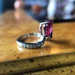 Natural Ruby Masoala Sapphire Sterling Silver Ring Blue Size 6 Photo 5