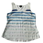The Limited  White & Blue Striped Tank Top Women Size XS | 20-22 Photo 0