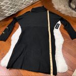 Allison Brittney  Black ribbed long sleeve turtleneck sweater dress Size M NWT Photo 3