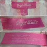 Dolls Kill  Sugar Thrillz Hold Your Applause Ruffled Crop Top Pink Polka Dots Sz S Photo 8