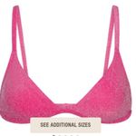 SKIMS  Glitter Triangle Top Swim NWT Magenta SOLD OUT 4X (can fit XL) Photo 4