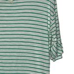 Matilda Jane  Tunic T-Shirt Top Size Small White With Green Stripes Flare Sleeves Photo 2